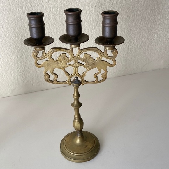 [SOLD] Vintage Brass Candelabra - Picture 4 of 8